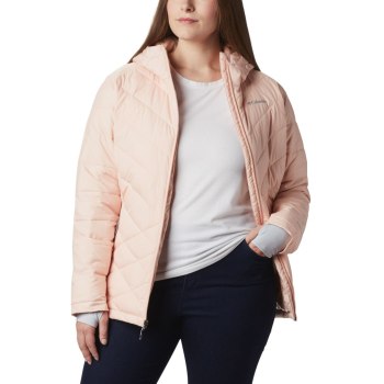 Columbia Heavenly Hooded Plus Size, Chamarras Rosas Para Mujer | 254108-ADO